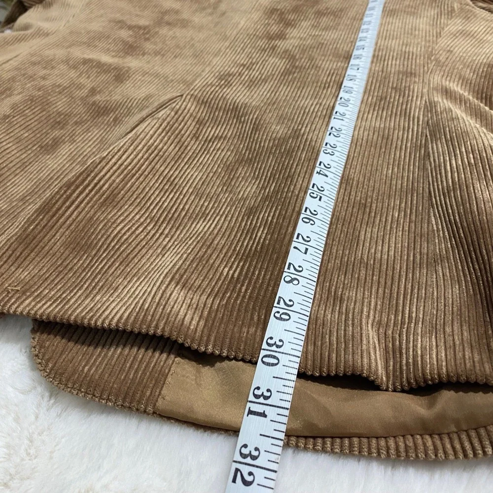 VALONTINOR Men's Wide Wale Corduroy Blazer Jacket Tan Single Breasted Sport Coat